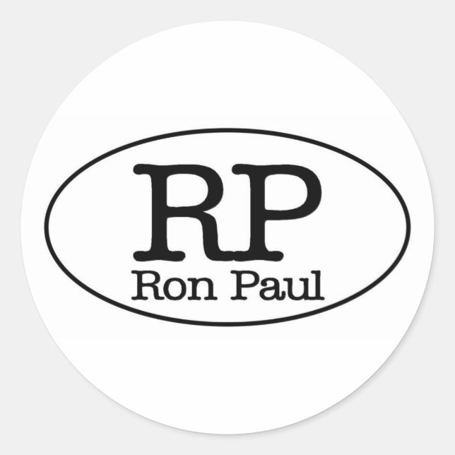 ron paul runder aufkleber (Vorderseite)