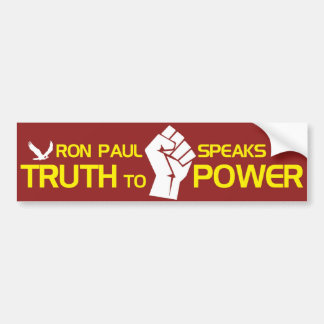 Ron Paul spricht Wahrheit mit Power Autoaufkleber