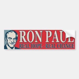 Ron Paul: Wirkliche Hoffnung - wirkliche Änderung Autoaufkleber