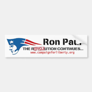 Ron Pauls Kampagne für Freiheitspatriotrevolution Autoaufkleber