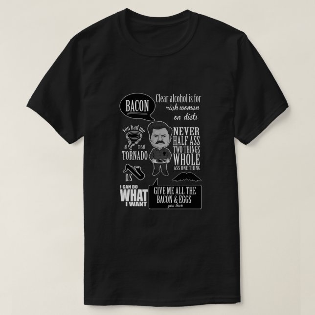 Ron Swanson Montage Classic T-Shirt (Design vorne)