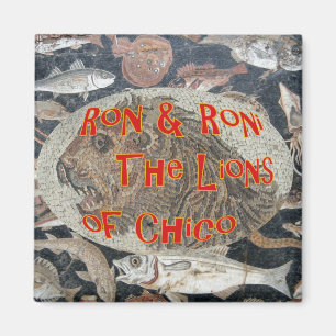 Ron und Roni, die Löwen von Chico Kalifornien Magnet
