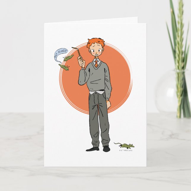 Ron Weasley Illustration "Eat Slugs" Karte (Vorderseite)