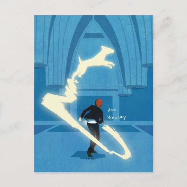 Ron Weasley Patronus Malerei Postkarte (Vorderseite)