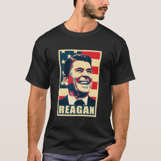 Ronald Präsident Reagan Propaganda Poster Pop Art T-Shirt