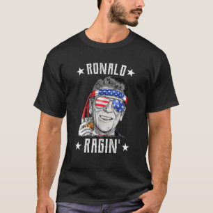 Ronald Ragins lustiger Patriot 4. Juli Reagan T-Shirt