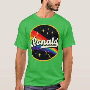 Ronald Rainbow im Vintagen Weltraumstil T-Shirt