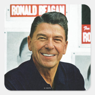 Ronald Reagan Quadratischer Aufkleber