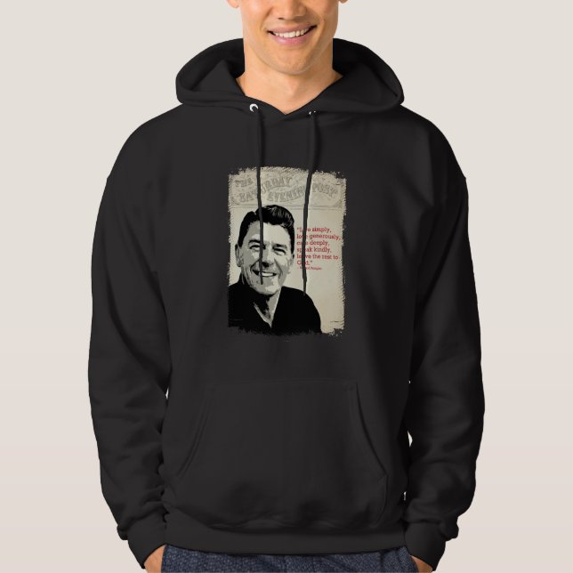 Ronald Reagan Zitat Hoodie (Vorderseite)