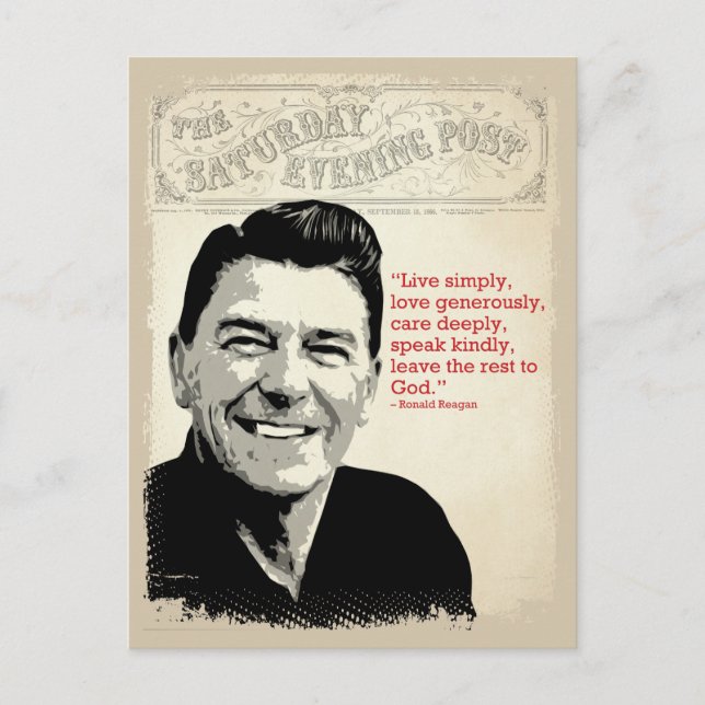Ronald Reagan Zitat Postkarte (Vorderseite)