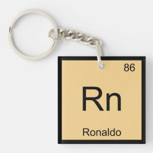 Ronaldonamenschemie-Element-Periodensystem Schlüsselanhänger