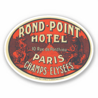 Rond Point Hotel Paris Chaps Elysees Aufkleber