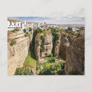 Ronda. Canyon. Stadt. Menschen. Postkarte