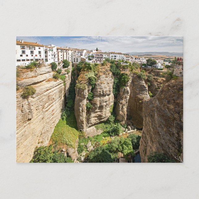Ronda. Canyon. Stadt. Menschen. Postkarte (Vorderseite)
