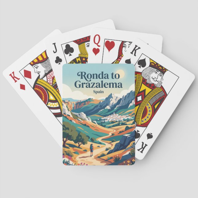 Ronda nach Grazalema Spanien Spielkarten (Rückseite)