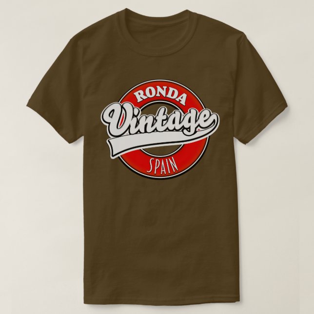 Ronda Spanien Vintages Logo T-Shirt (Design vorne)