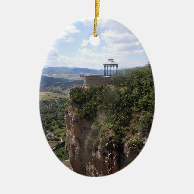 Ronda, Spanien - Weihnachtsverzierung Keramikornament (Vorne)