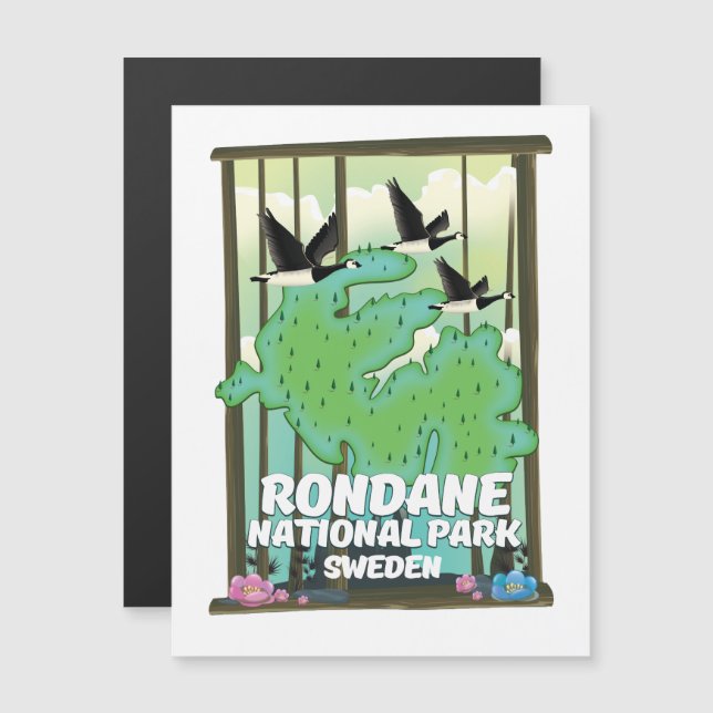 Rondane National Park Schweden Magnetkarte (Vorne/Hinten)