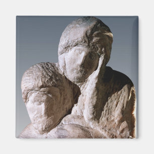 Rondanini Pieta, Detail der Köpfe Christi Magnet