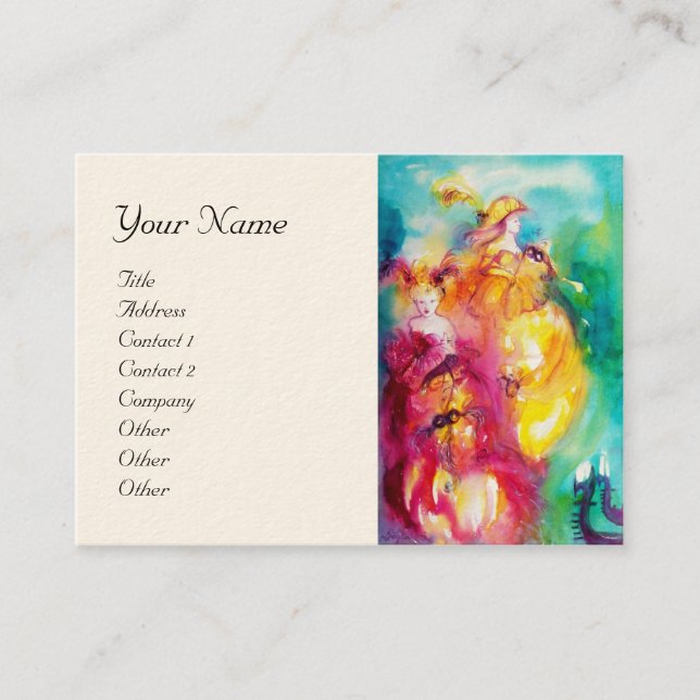 RONDO IN LAGOON Darstellend Arts ,Kostümbildner Visitenkarte (Vorderseite)