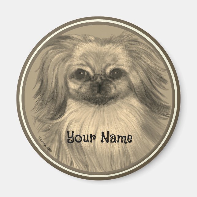 Rondo Pekingese Hundemagnet Magnet (Vorne)