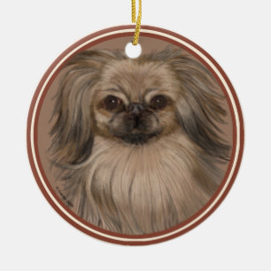 Rondo Pekingese Keramik Ornament