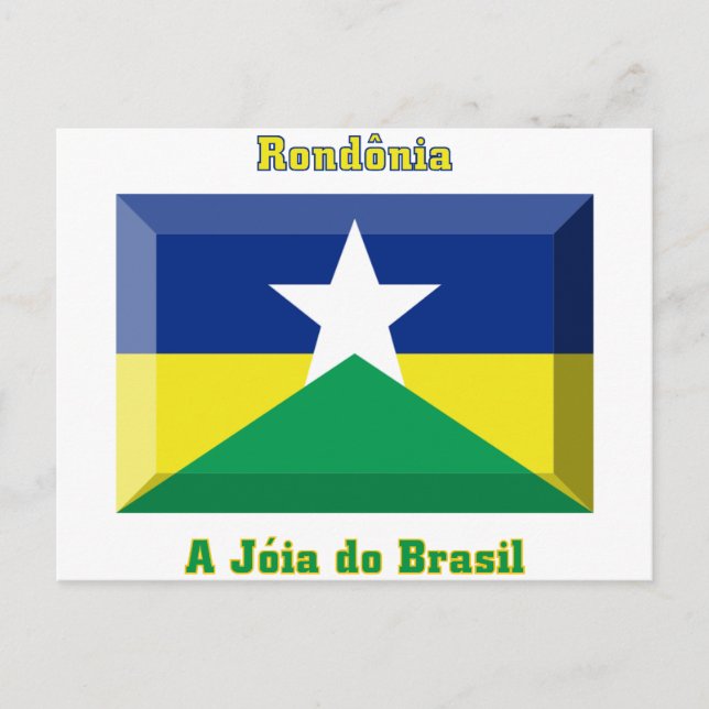 Rondônia Flag Gem Postkarte (Vorderseite)