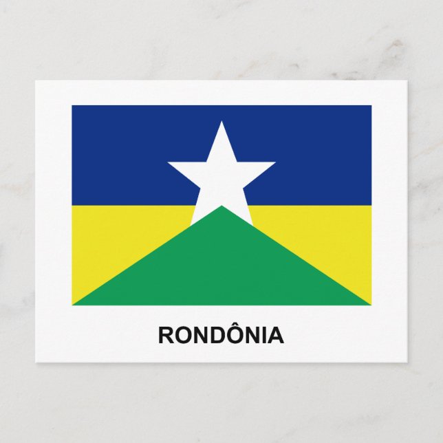 Rondônia, Flagge Brasiliens Postkarte (Vorderseite)