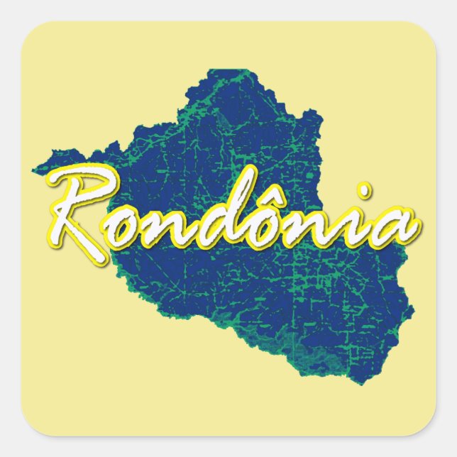 Rondonia Quadratischer Aufkleber (Vorderseite)