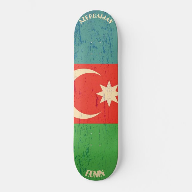 RONIN Aserbaidschan Apex Pro Flag Skateboard Deck (Vorderseite)