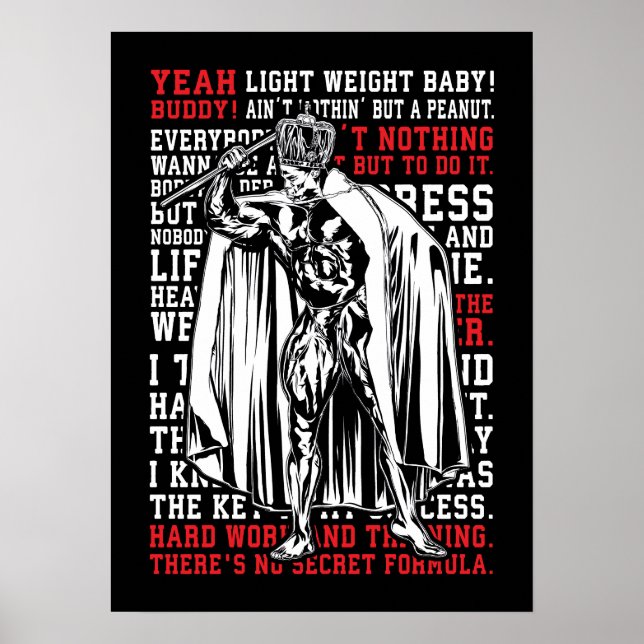 Ronnie Coleman Mr Olympia Workout Inspiration Poster (Vorne)