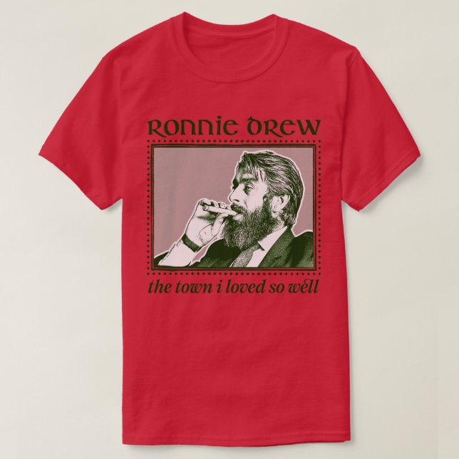 Ronnie Zeichnete Vintage Lüfterdesign T-Shirt (Design vorne)