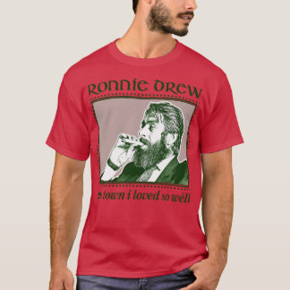 Ronnie Zeichnete Vintage Lüfterdesign T-Shirt