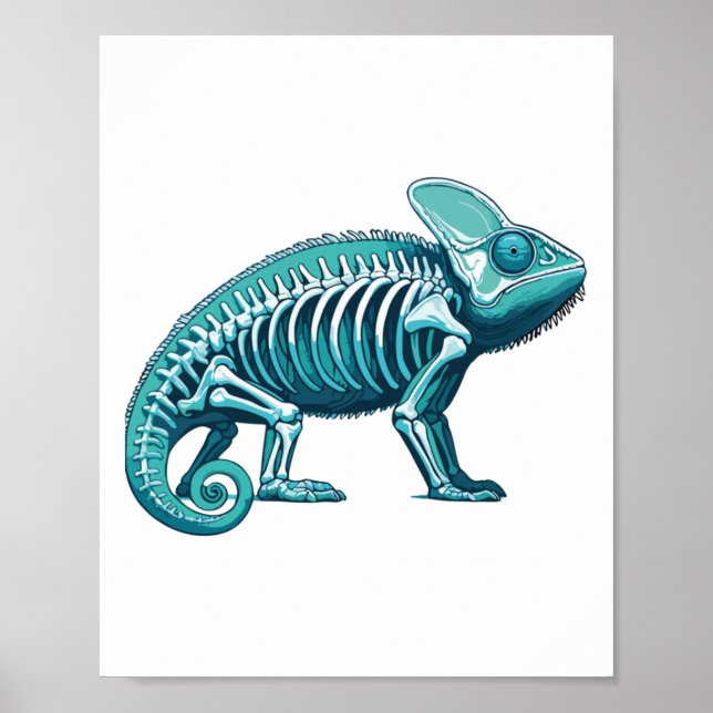 Röntgen-Chamäleon-Körperanatomie Radiographie Skel Poster (Vorne)