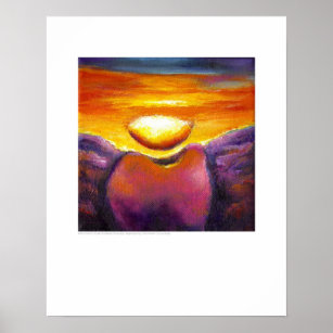 Röntgen-Deckkunst - Sonnenaufgang Patella von L. R Poster