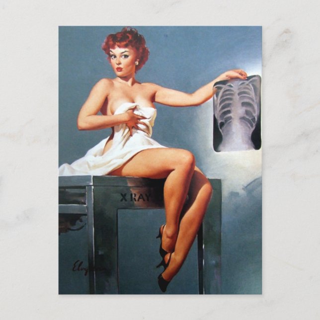 Röntgen Pin Up Postkarte (Vorderseite)