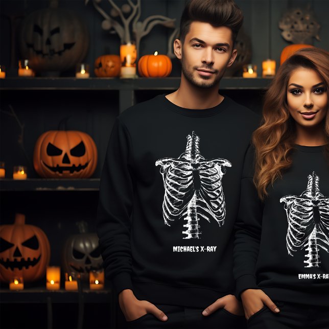 Röntgen Rib Cage Funny Halloween Anpassen Sweatshirt (Von Creator hochgeladen)