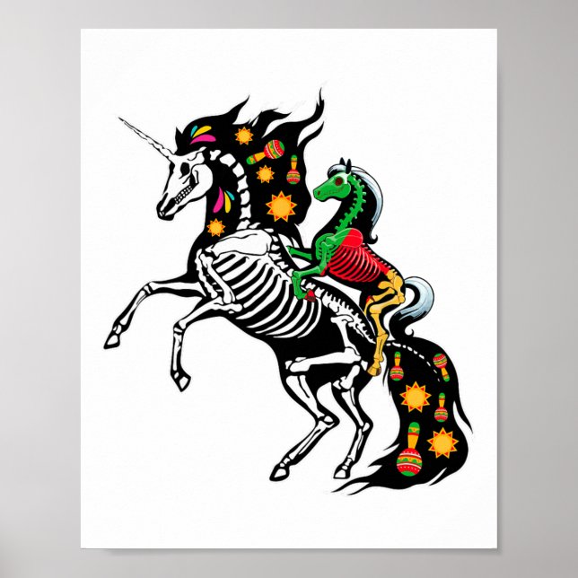Röntgen Skeleton Reiten Poster (Vorne)