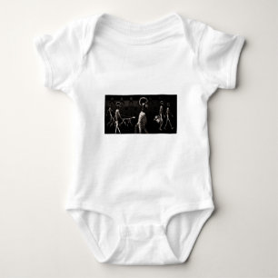 Röntgen-Skelette Mitternachtsspaziergang Schwarz S Baby Strampler