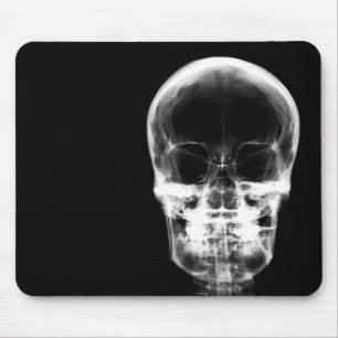 RÖNTGENBLICK-SKELETON SCHÄDEL - B&W MOUSEPAD