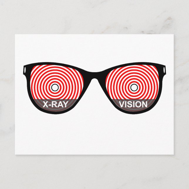Röntgenbrille Postkarte (Vorderseite)