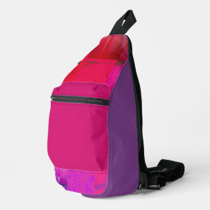 Röntgenmädchen Glitch Art Gitter Hot Pink Crossbody Bag