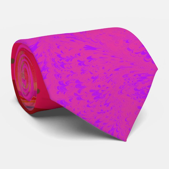 Röntgenmädchen Glitch Art Gitter Hot Pink Krawatte (Gerollt)