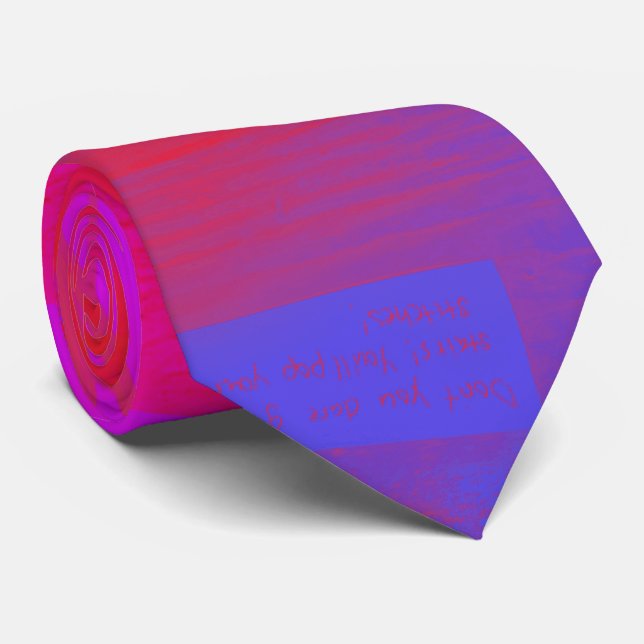Röntgenmädchen Glitch Art Gitter Hot Pink Krawatte (Gerollt)