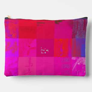 Röntgenmädchen Glitch Art Gitter Hot Pink Zubehörtasche