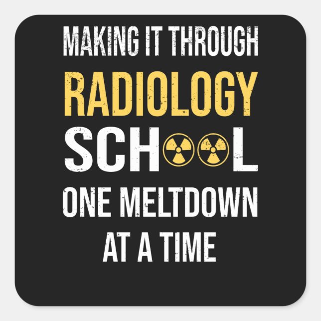 Röntgenmediziner Radiologe Quadratischer Aufkleber (Vorderseite)