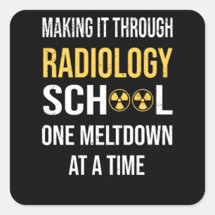 Röntgenmediziner Radiologe Quadratischer Aufkleber