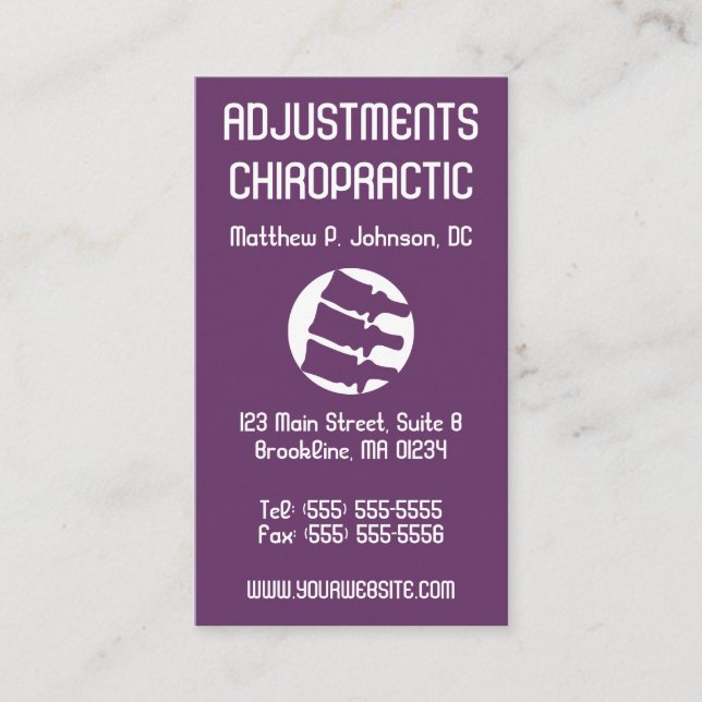 Röntgenstrahl-Kunst-vertikale Visitenkarte (Vorderseite)