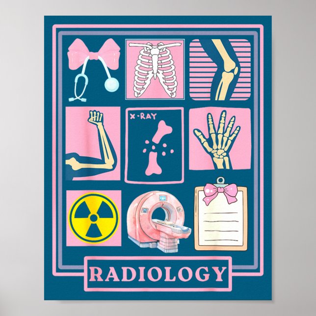 Röntgenstrahl-Rad-Tech-Radiologie-Gesundheitsverso Poster (Vorne)