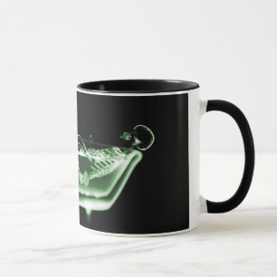 Röntgenstrahl-Skeleton Bad-Schwarz-Grün Tasse